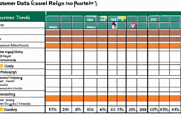 A visual representation of customer data categorized by region, age, and purchase pattern, revealing hidden marketing trends previously unseen in Excel, leading to a successful marketing strategy change and increased sales.